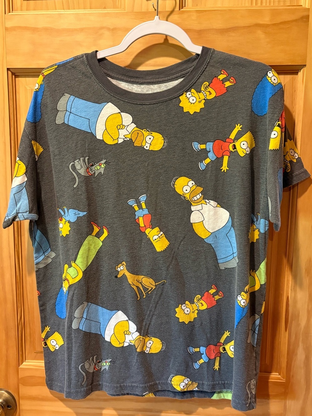 The Simpsons All-Over Print (AOP) Graphic T-Shirt grey men’s M